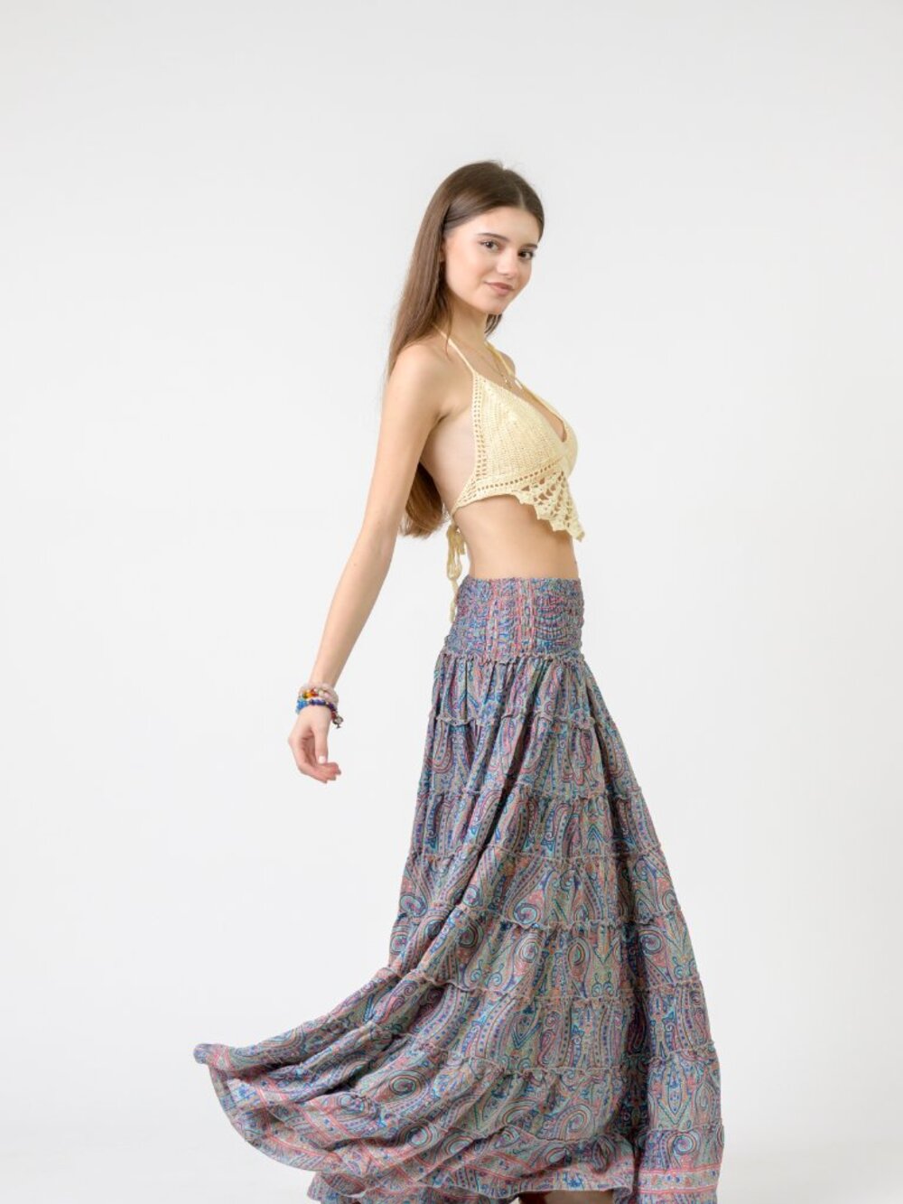 22.) Rhea Layered Print Ruffle Skirt (Assorted) - Picture 2 of 15